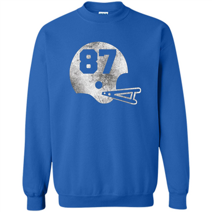 Football Number 87 T-Shirt Player Number Royal