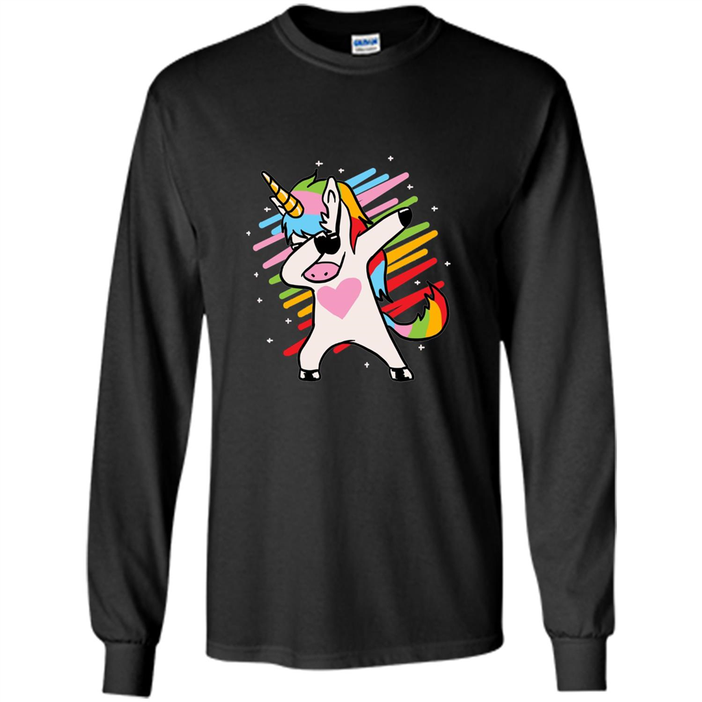 Cute Dabbing Unicorn T-shirt Orange