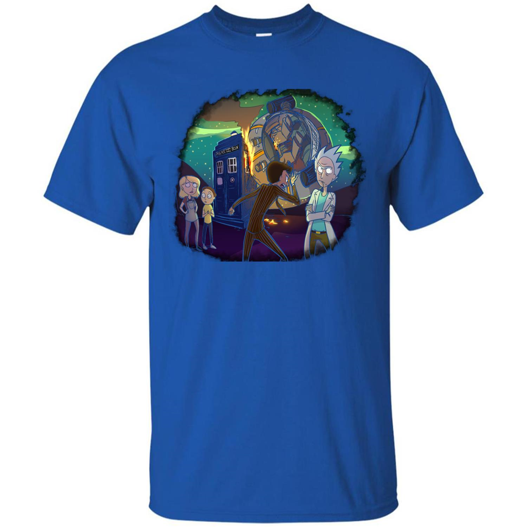 Doctorwho Vs Rick And Morty T-shirt Royal