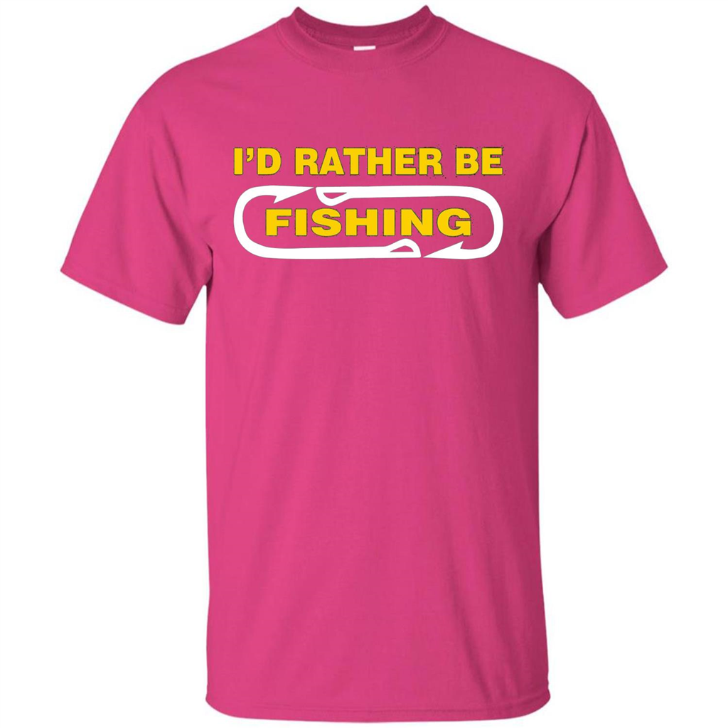 I'd Rather Be Love Fishing T-shirt Heliconia