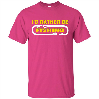 I'd Rather Be Love Fishing T-shirt Heliconia