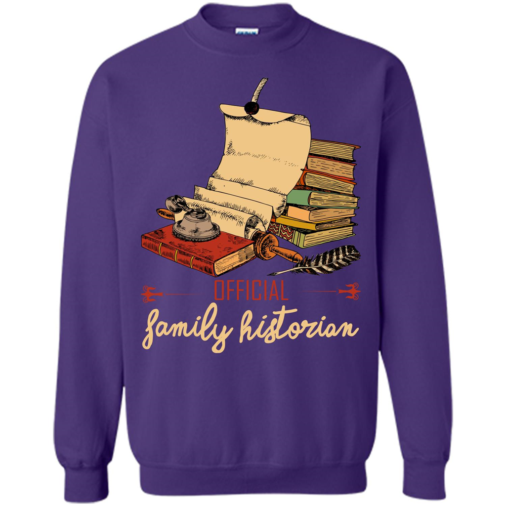 Family T-shirt Official Family Historian Purple