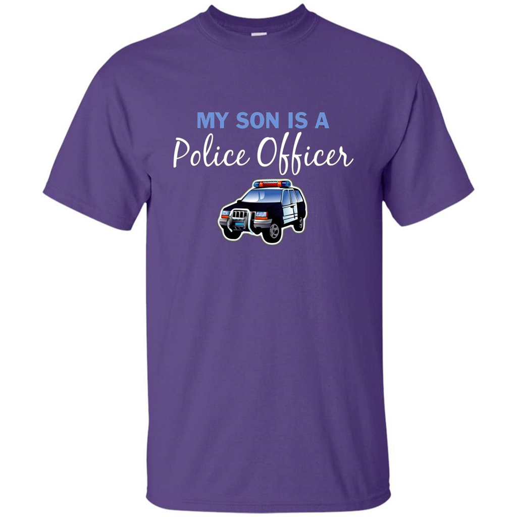 My Son Is A Police Officer T-Shirt Purple