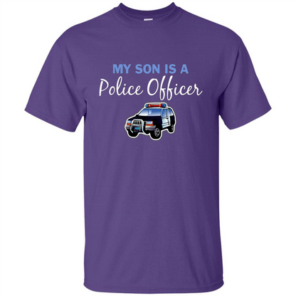 My Son Is A Police Officer T-Shirt Purple