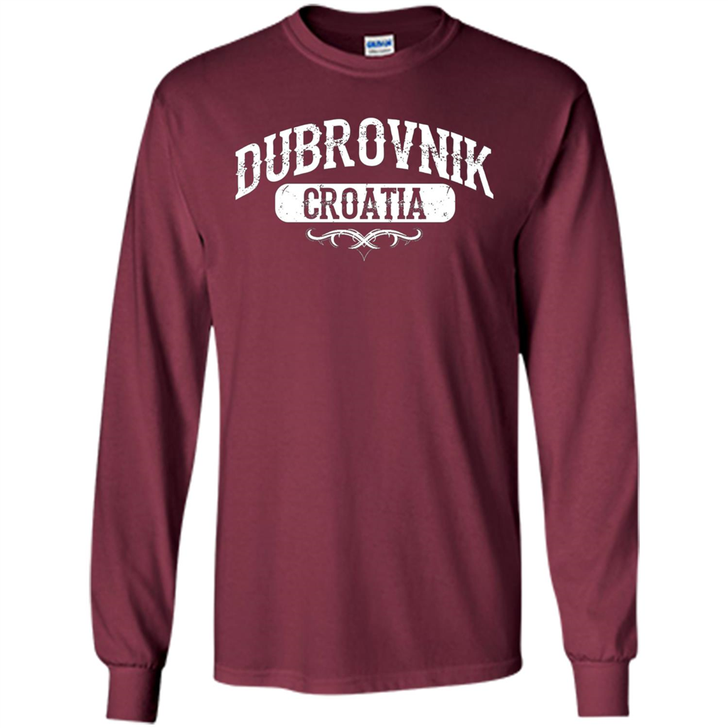 Dubrovnik Croatia T Shirt Maroon