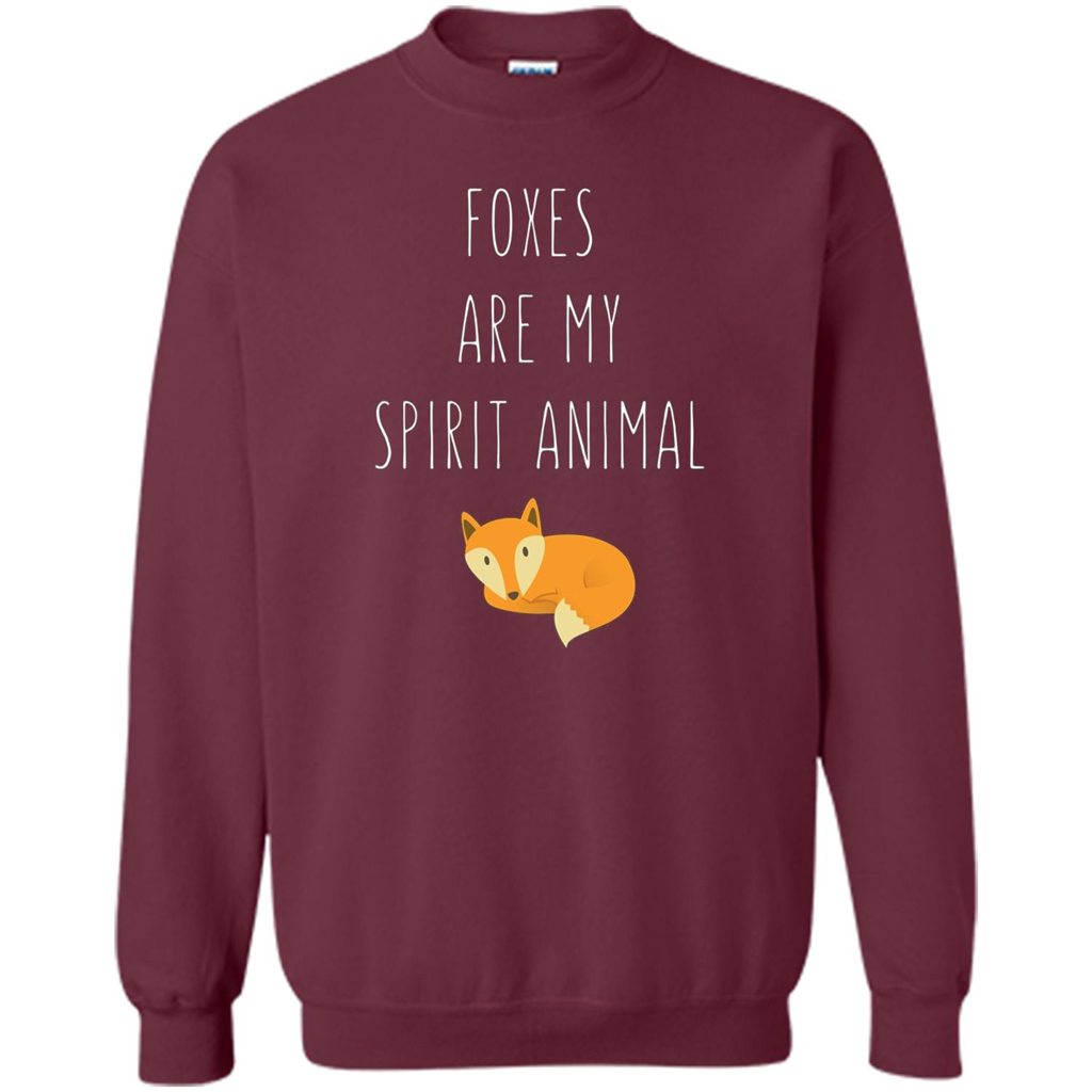 Foxes Are My Spirit Animal Fox T-Shirt Maroon