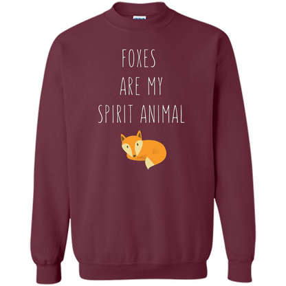 Foxes Are My Spirit Animal Fox T-Shirt Maroon