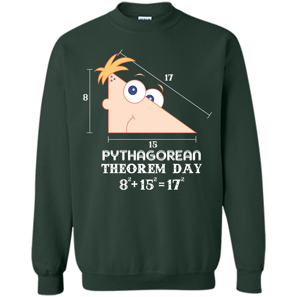 Pythagorean Theorem Day T-shirt Forest Green