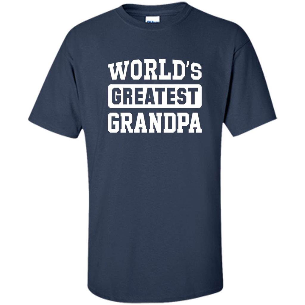 Men's World's Greatest Grandpa T-shirt Navy