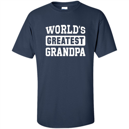 Men's World's Greatest Grandpa T-shirt Navy
