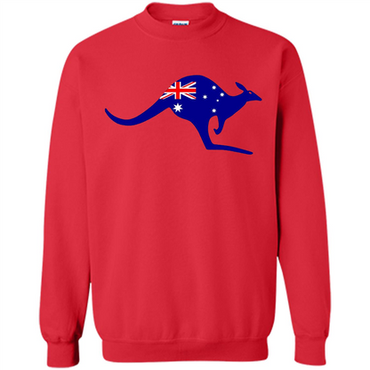 Australian Flag Kangaroo T-shirt Australia Vacation T-shirt Red