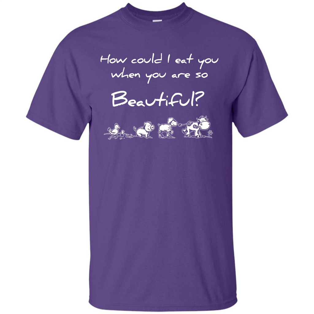 Animal T-shirt How Could I Eat You When You Are So Beautiful Purple