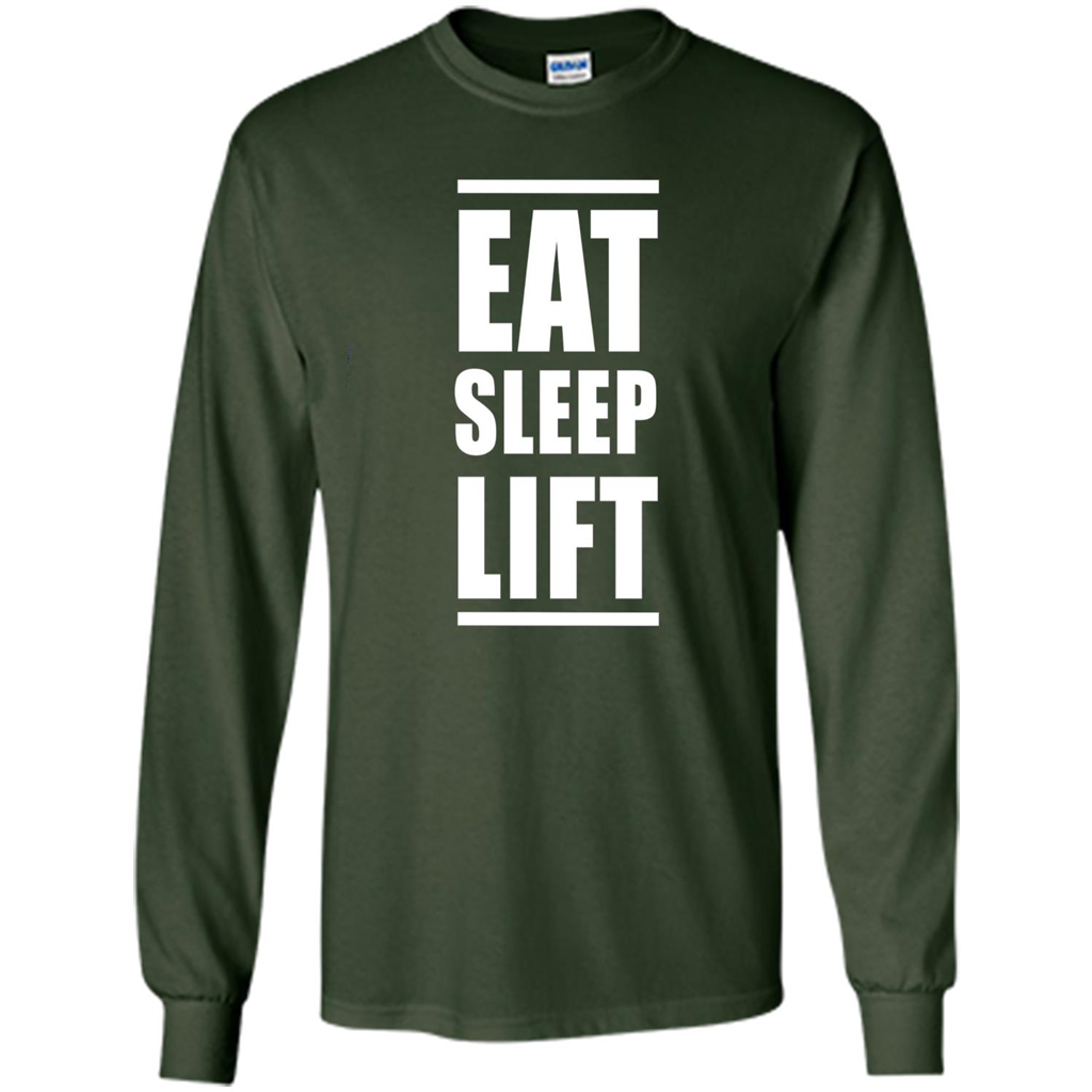 Mens Eat Sleep Lift T-shirt Forest Green