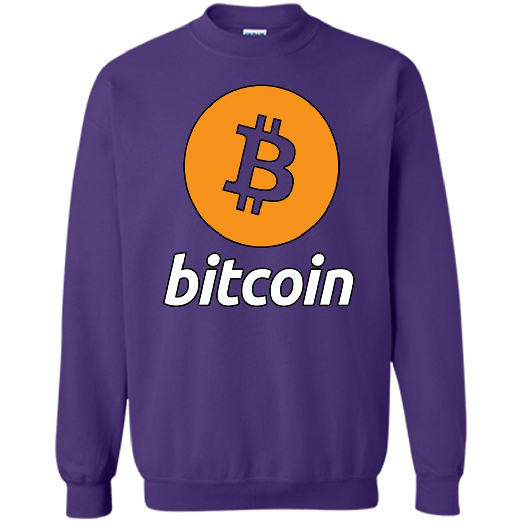 Bitcoin Logo Cryptocurrency BTC T-shirt Purple