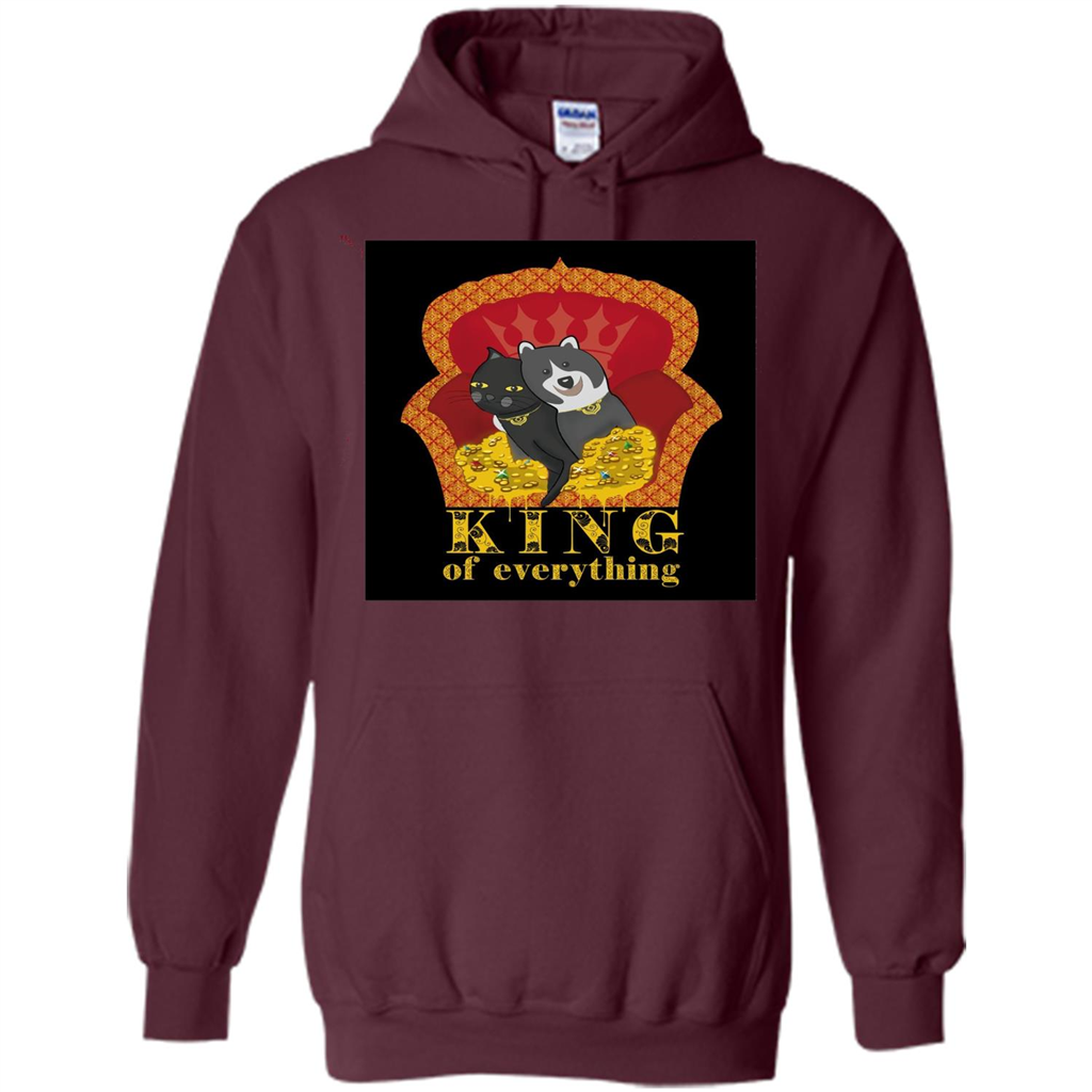 Cats And Dogs Lovers T-shirt King Of Everything Maroon