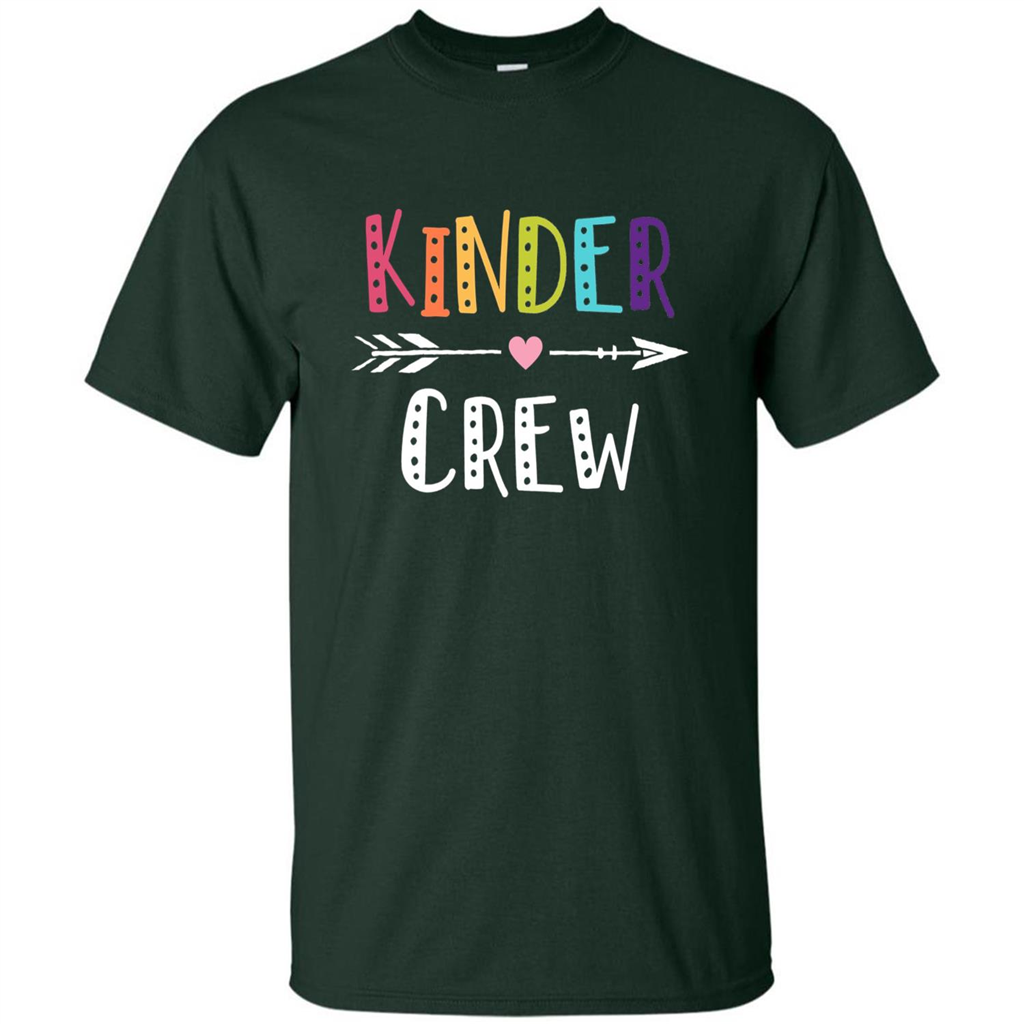 Kinder Crew Kindergarten Teacher T-Shirt School Day T-shirt Forest Green