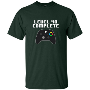 Level 40 Complete Retro Video Games 40Th Birthday T-shirt