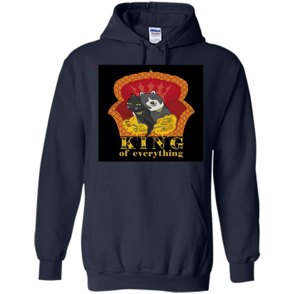 Cats And Dogs Lovers T-shirt King Of Everything Navy