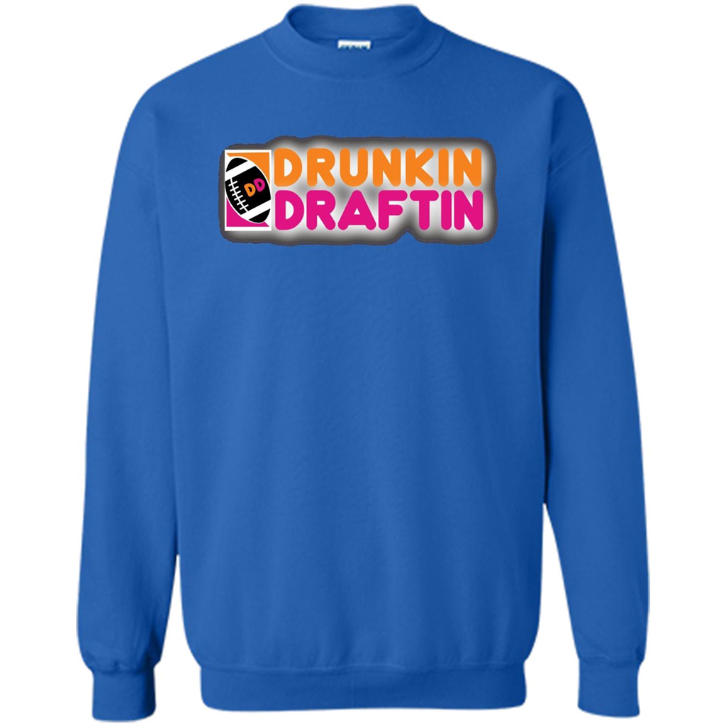 Drunkin' Draftin' T-shirt Funny Fantasy Football Draft T-shirt Royal