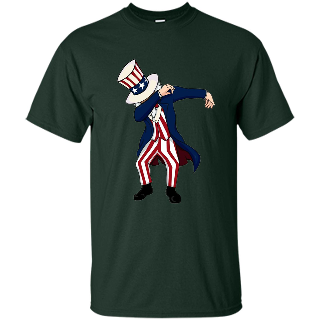 Independence Day 4th of July T-shirt Dabbing Forest Green