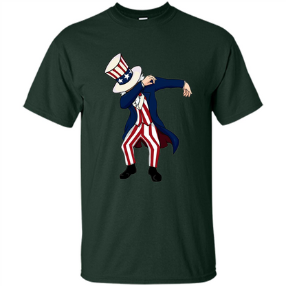 Independence Day 4th of July T-shirt Dabbing Forest Green
