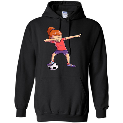 Dabbing Soccer Girl T-shirt Dab Dance T-shirt Black