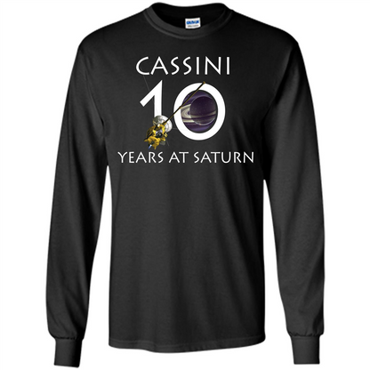 Cassini Grand Finale T-shirt Cassini 10 Years At Saturn T-shirt Black
