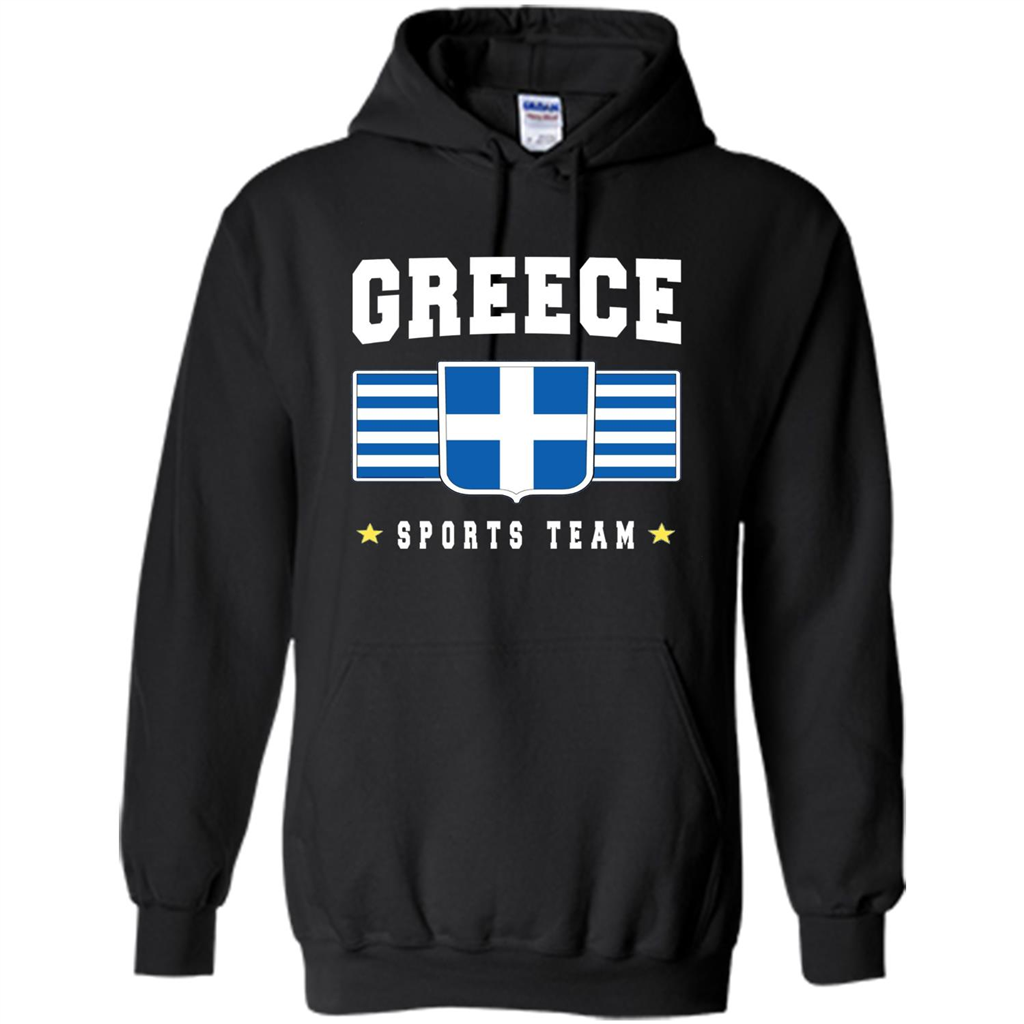 GREECE T-shirt Greek Flag T-shirt Sports Team Black