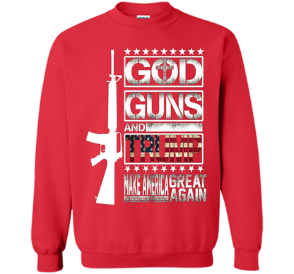 GOD Guns &amp; Trump 2nd Amendment T-Shirt shirt Red