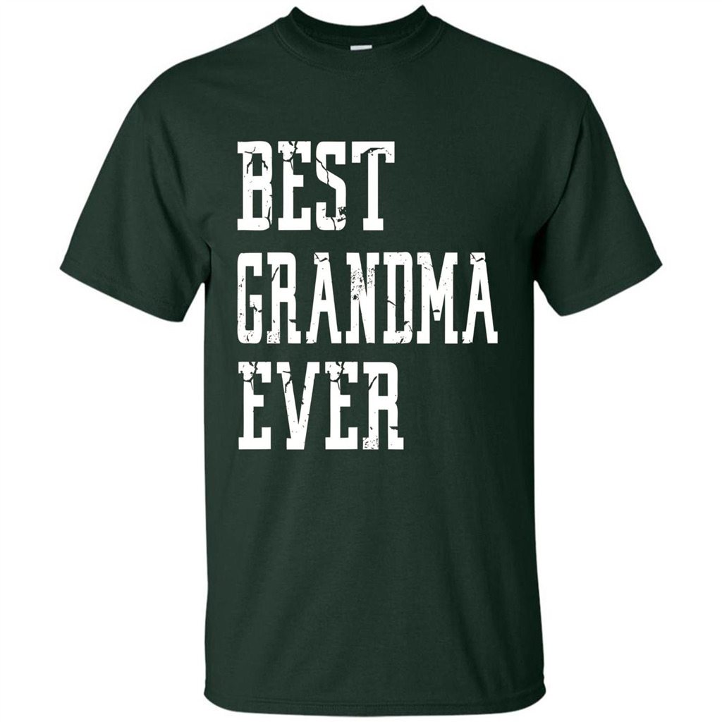 Best Grandma Ever T-Shirt - Grandparents Day T-shirt Forest Green