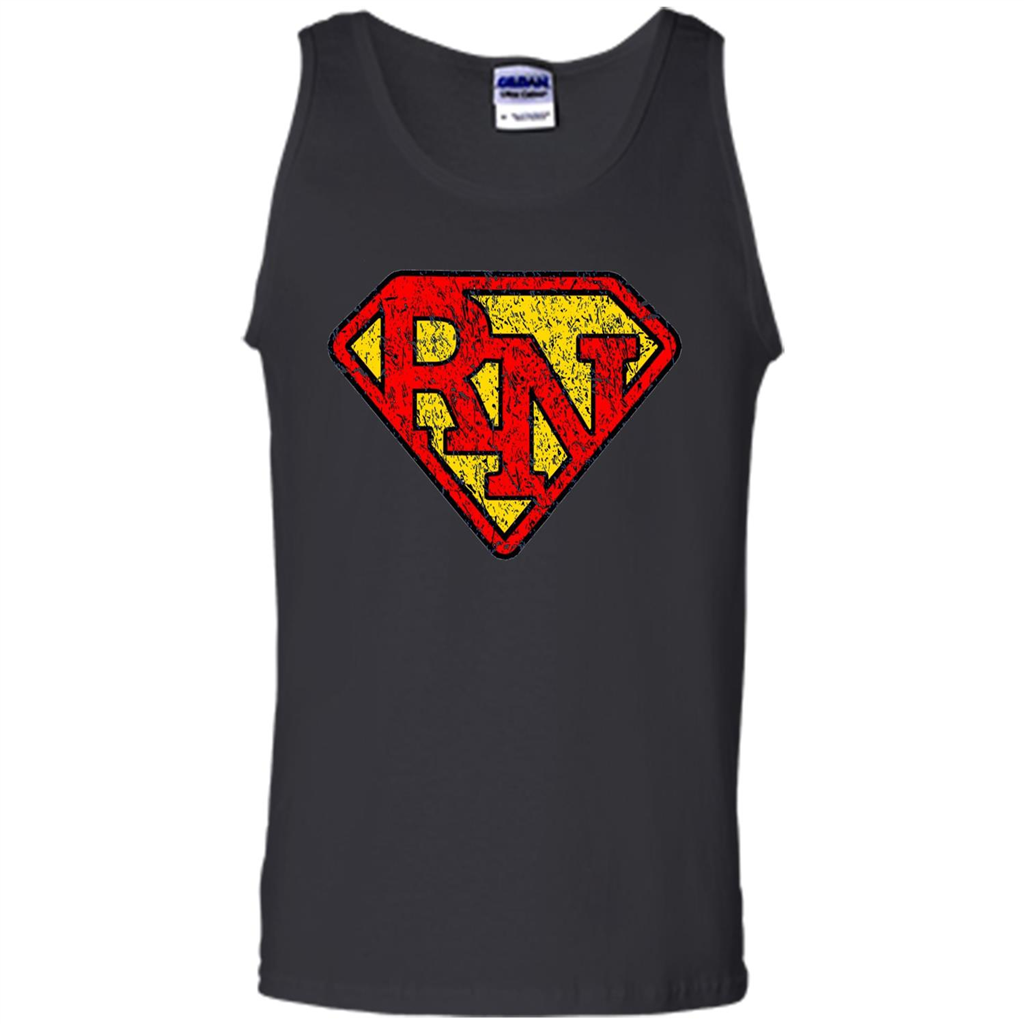 Vintage Super Nurse RN Distressed T-shirt Black