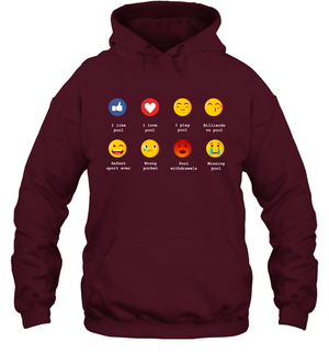 I Like Pool I Love Pool Billiards Pool ShirtUnisex Heavyweight Pullover Hoodie