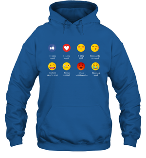 I Like Pool I Love Pool Billiards Pool ShirtUnisex Heavyweight Pullover Hoodie