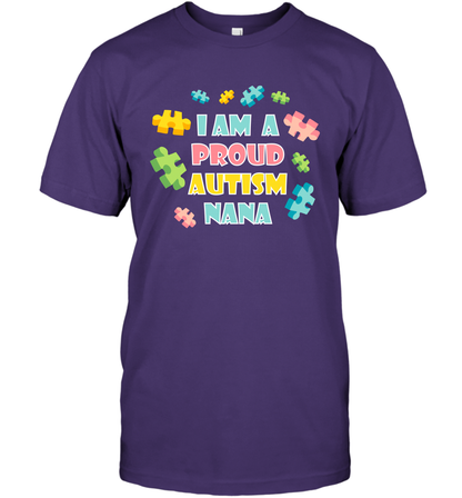 I Am A Proud Autism Nana Family Shirt T-Shirt T-Shirt Purple