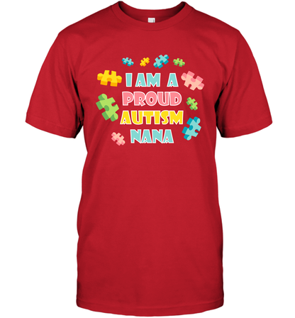 I Am A Proud Autism Nana Family Shirt T-Shirt T-Shirt Red
