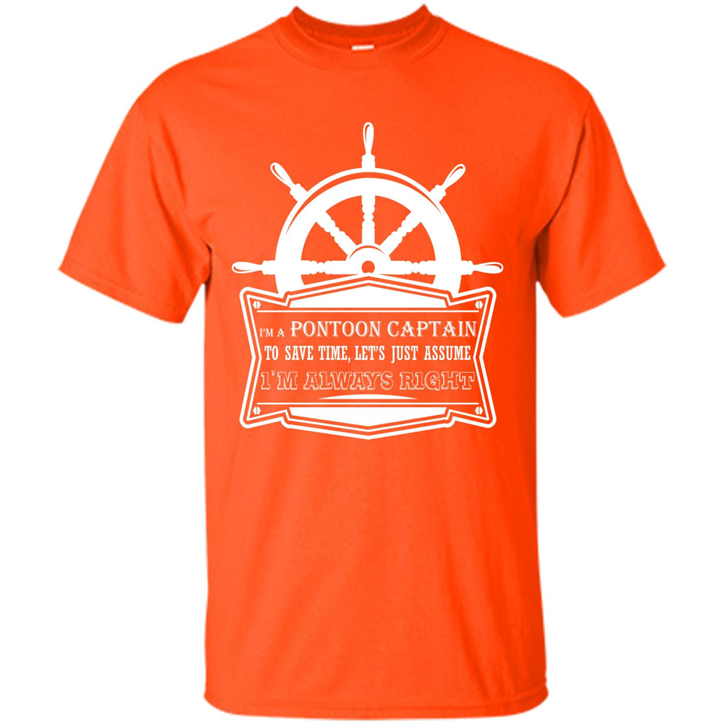 I'm A Pontoon Captain T-shirt Orange