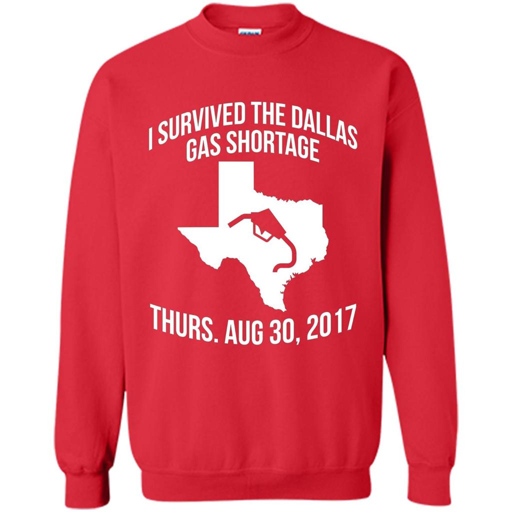 I Survived The Dallas Gas Shortage Thurs. Aug 30, 2017 T-shirt Red