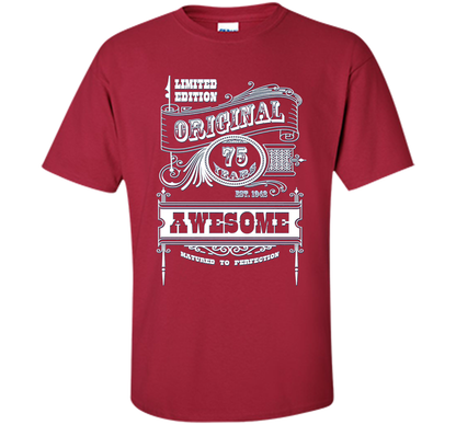Best 75th Birthday Made in 1942 Awesome T-Shirt Gift Idea shirt Cardinal