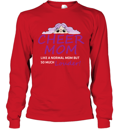 Cheer Mom Like A Normal Mom But So Much Louder Shirt Long Sleeve T-Shirt Long Sleeve T-Shirt Red