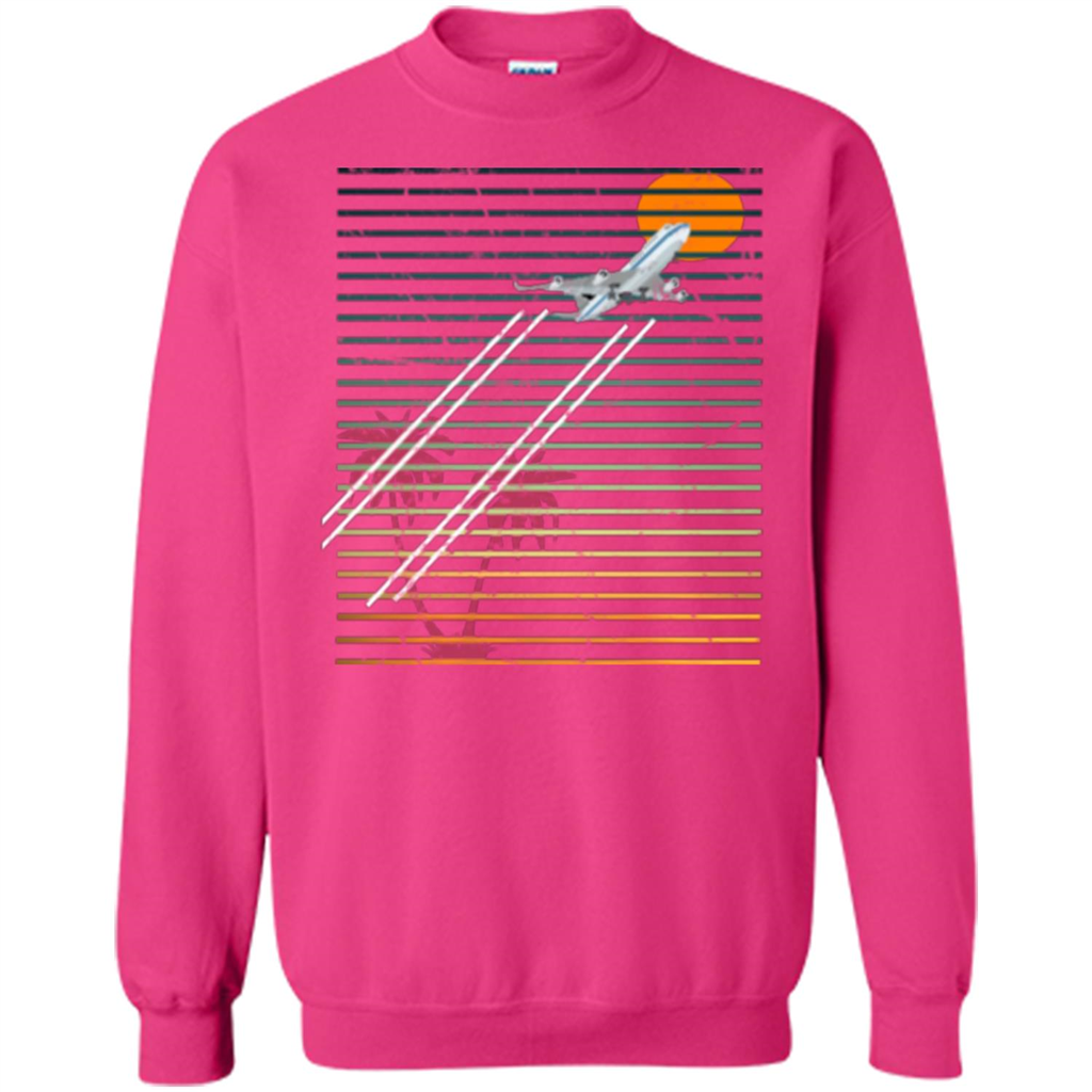 Retro Jet Sunset T-shirt Heliconia
