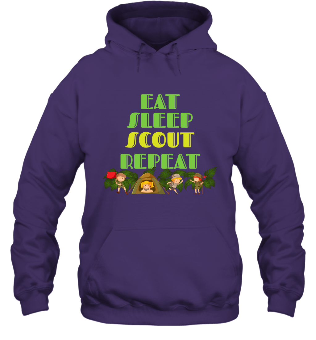 Eat Sleep Scout Repeat Shirt Hoodie Hoodie Purple