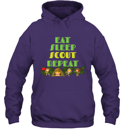 Eat Sleep Scout Repeat Shirt Hoodie Hoodie Purple
