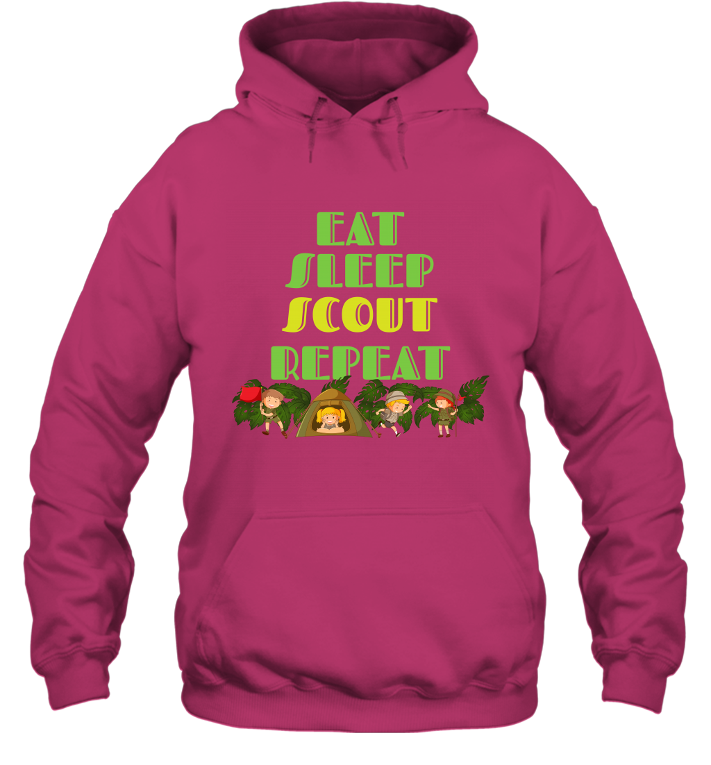 Eat Sleep Scout Repeat Shirt Hoodie Hoodie Heliconia