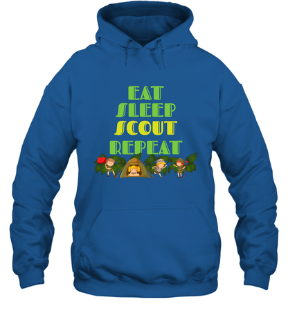 Eat Sleep Scout Repeat Shirt Hoodie Hoodie Royal