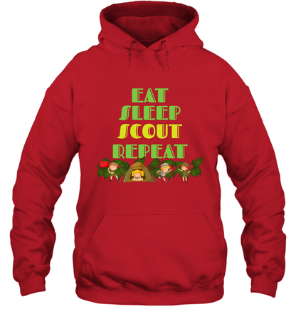 Eat Sleep Scout Repeat Shirt Hoodie Hoodie Red