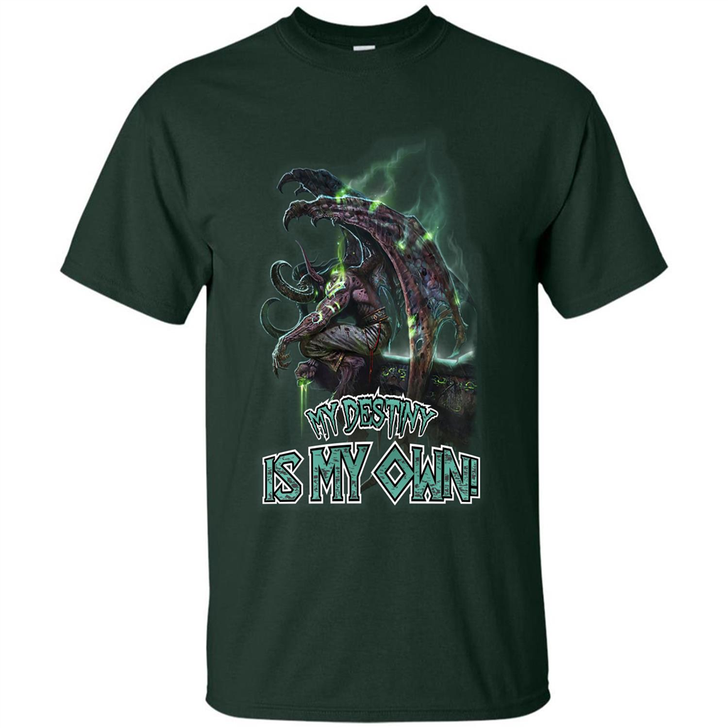 World of Warcraft T-shirt My Destiny Is My Own T-shirt Forest Green