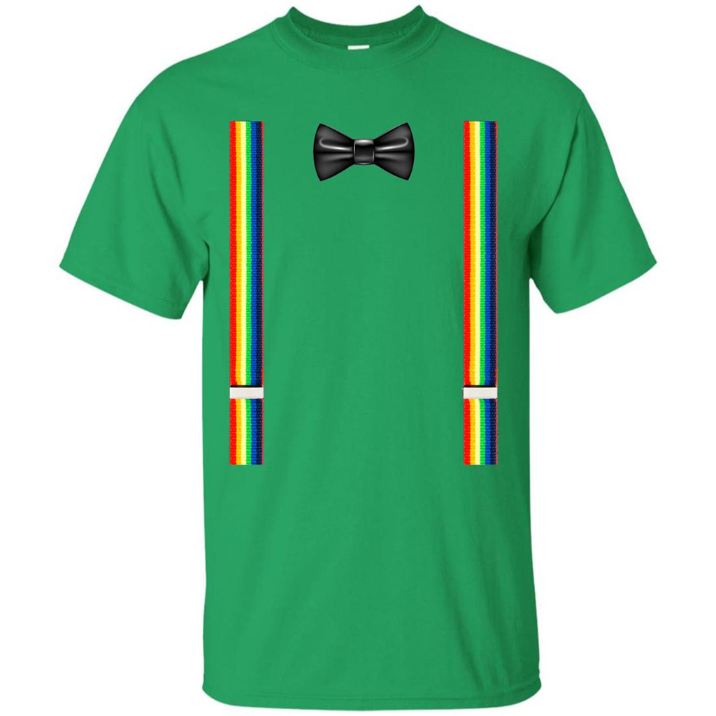 Suspenders And Bowtie Clown Costume T-shirt Irish Green