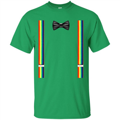 Suspenders And Bowtie Clown Costume T-shirt Irish Green