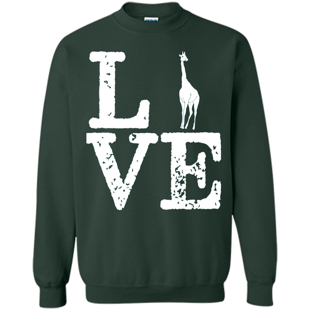 I Love Giraffe T-Shirt Forest Green