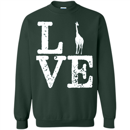 I Love Giraffe T-Shirt Forest Green